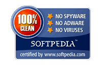 100% CLEAN award granted by Softpedia